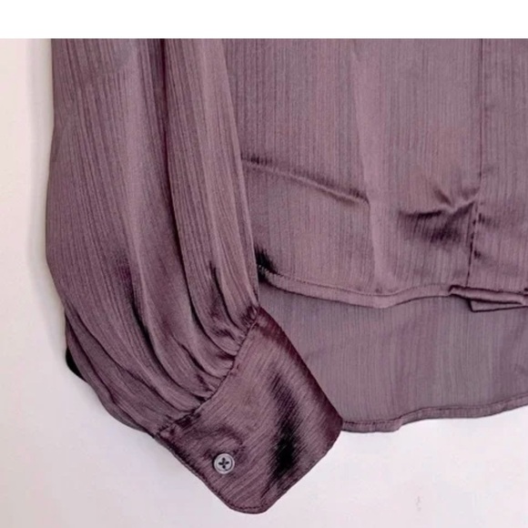 Banana Republic Rich Purple Sheer Blouse, Size M (petite) - Picture 10 of 10